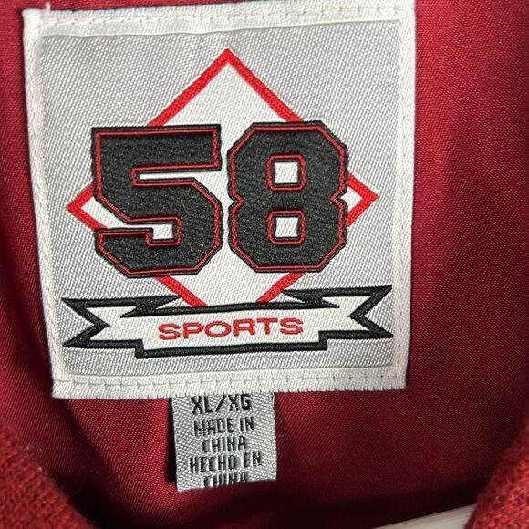 🏈 Vintage OKLAHOMA SOONERS Embroidered Fleece Lined Pullover Windbreaker Jacket - Picture 8 of 11